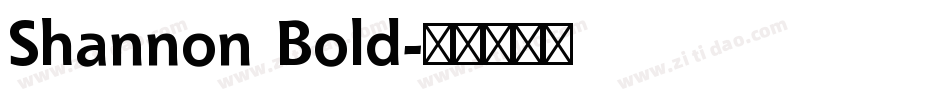Shannon Bold字体转换